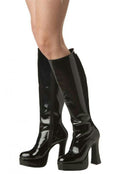California Costumes Womens Sexy Black Patent Platform Boots Small 5-6 by HalloweenStore.com