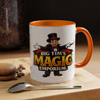 Magic Logo Coffee Mug — "Big Tim's Magic Emporium" Accent Mug (11/15oz) by Printify