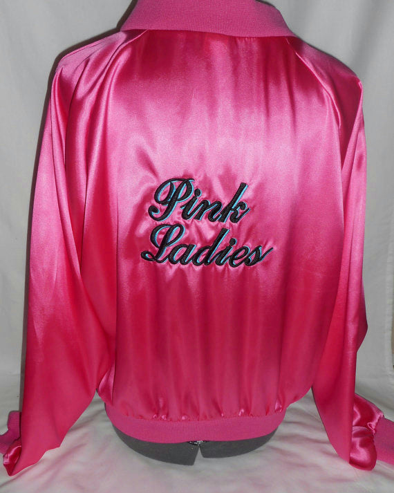 Deluxe Quality Pink Lady Costume Jacket Grease Pink Ladies Size XS by HalloweenStore.com