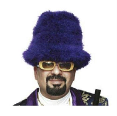 Purple Marabou Feather Foam Costume Top Hat by HalloweenStore.com