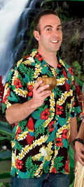 Tropics Express Island Rayon Men's Hawaiian Camp Shirt Size XL by HalloweenStore.com