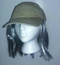 Party On Washed Denim Cotton Adjustable Baseball Cap With Attached Grey Hair Hat by HalloweenStore.com