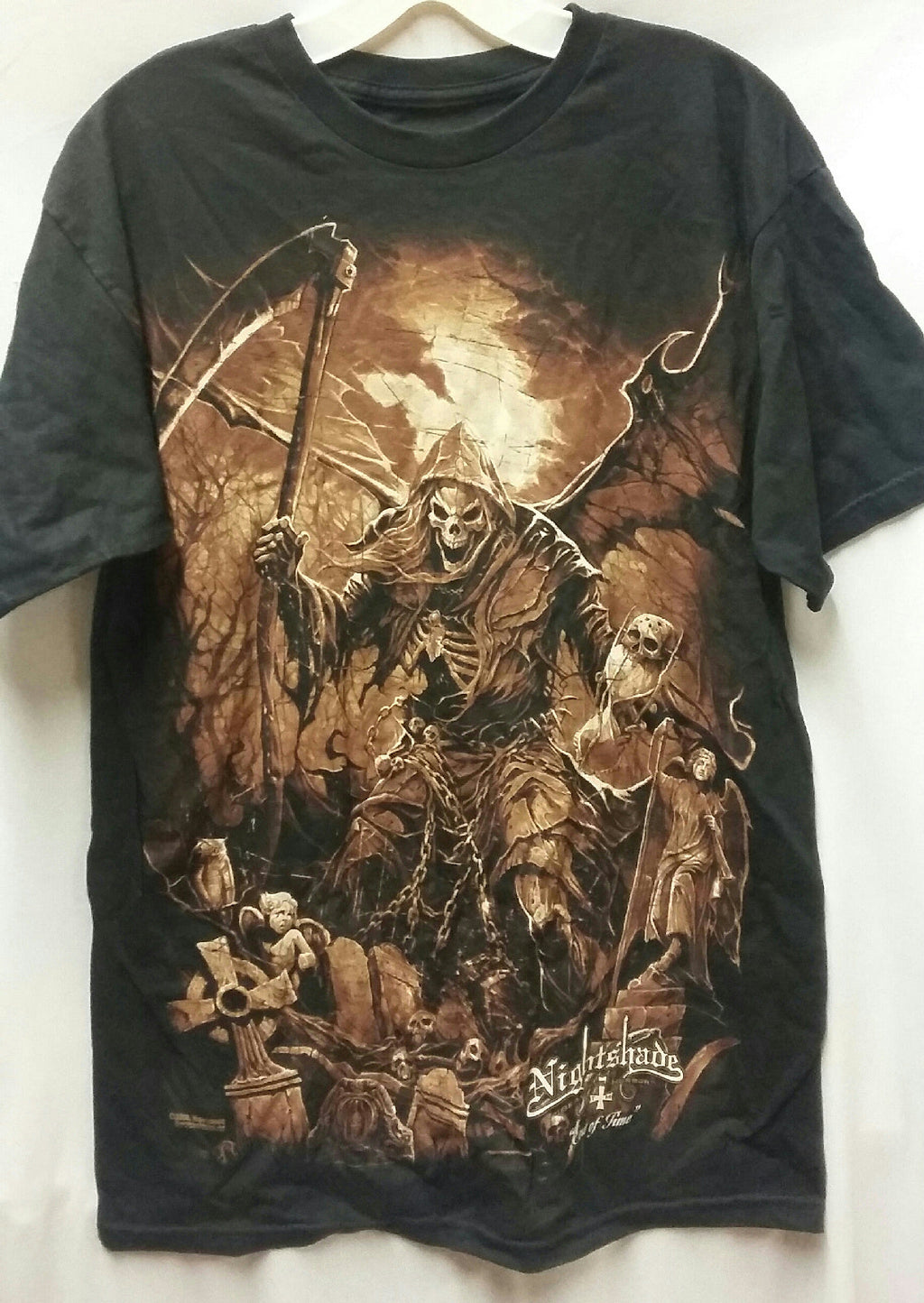 Nightshade Black Series Beautiful Horror End of Time Reaper T-Shirt Sz Medium by HalloweenStore.com