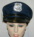 Navy Blue Adult Police Hat with Badge by HalloweenStore.com