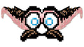 8-Bit Moustache & Eyes Paper Eyeglasses by HalloweenStore.com