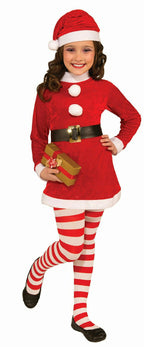 Red and White Striped Child Christmas Candy Cane Tights Size Large 12-14 by HalloweenStore.com
