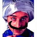 Black Swami Mustache Self Adhering Facial Hair Disguise by HalloweenStore.com