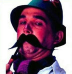 Black Handlebar Barber Schnappy English Gentleman Moustache Costume Accessory by HalloweenStore.com