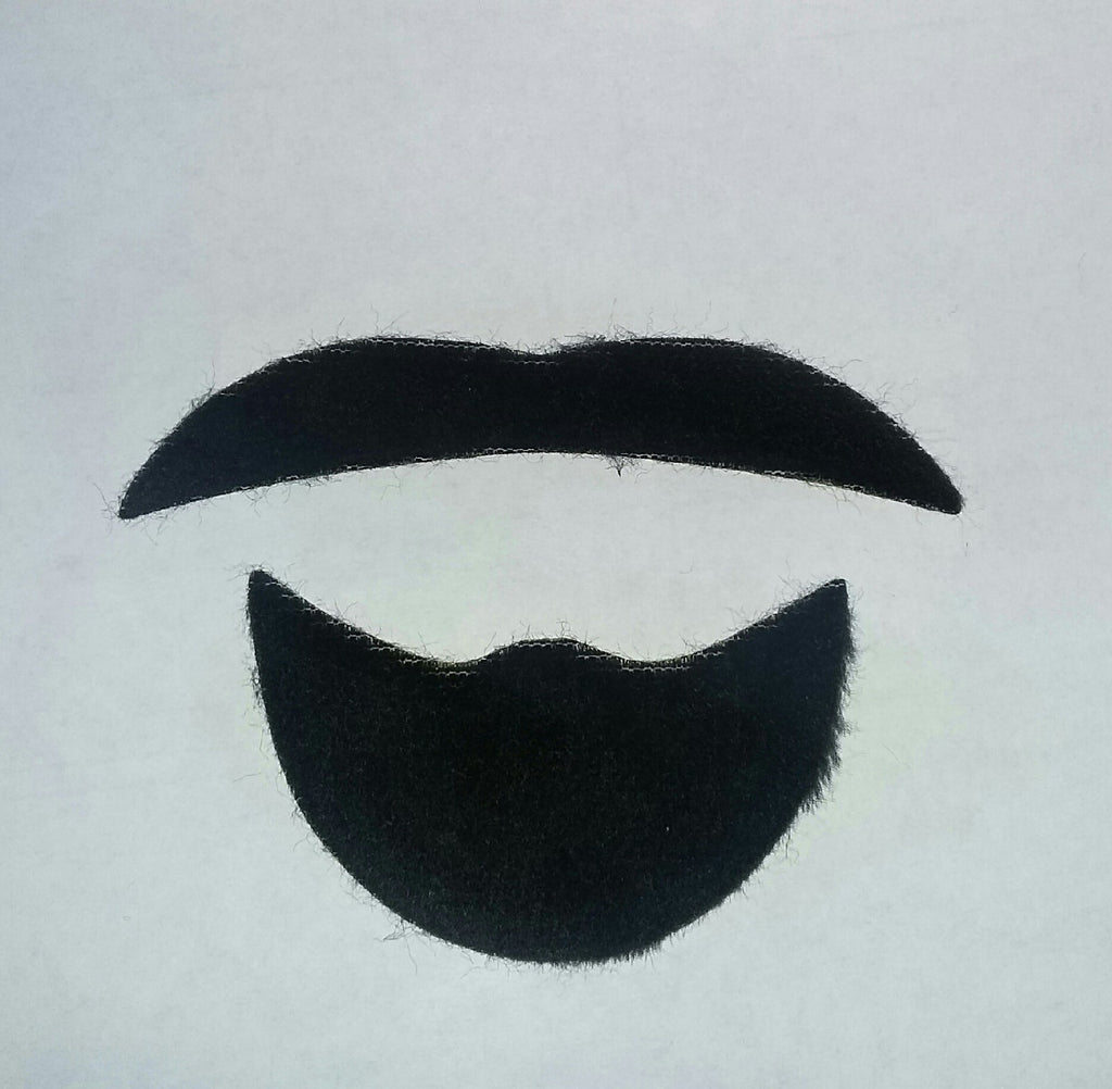 Black Sheik Mustache Facial Hair Disguise by HalloweenStore.com