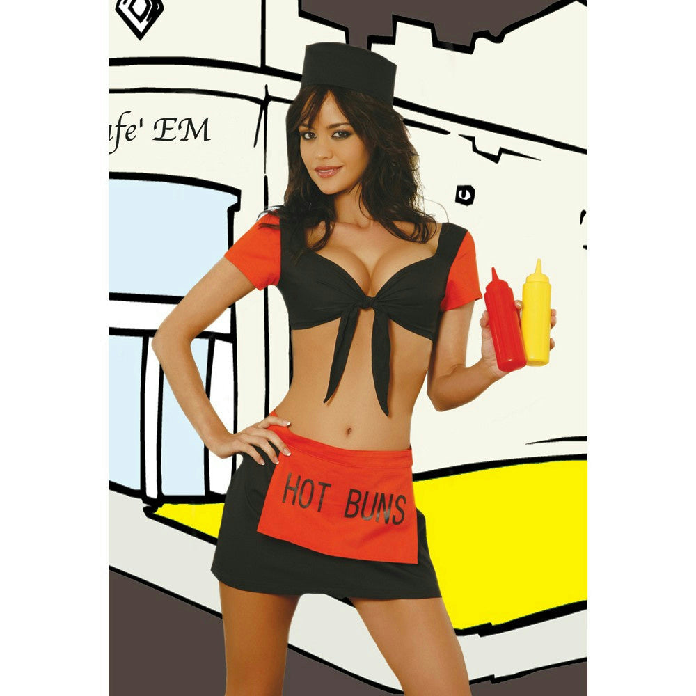 Elegant Moments Womens Sexy BBQ Barbeque Babe Hot Buns Adult Costume Medium 6-10 by HalloweenStore.com