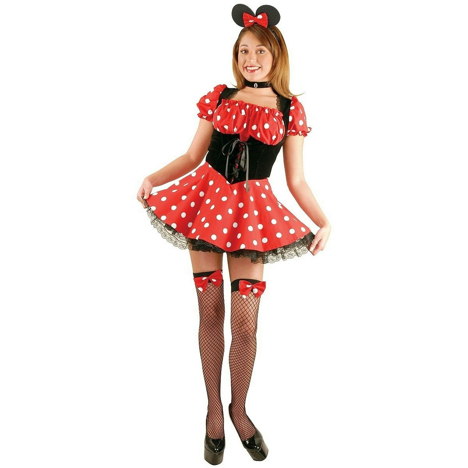 Charades Women's Sexy Little Miss Mouse Minnie Adult Costume Size Large 11-13 by HalloweenStore.com