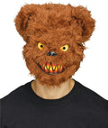 Fun World Killer Furry Brown Bear Adult Costume Mask by HalloweenStore.com