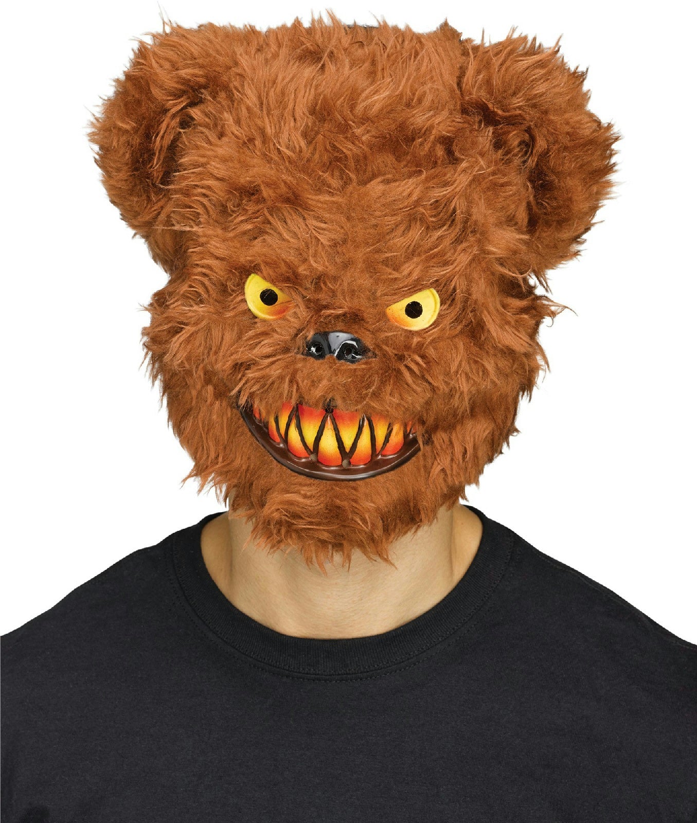 Fun World Killer Furry Brown Bear Adult Costume Mask by HalloweenStore.com