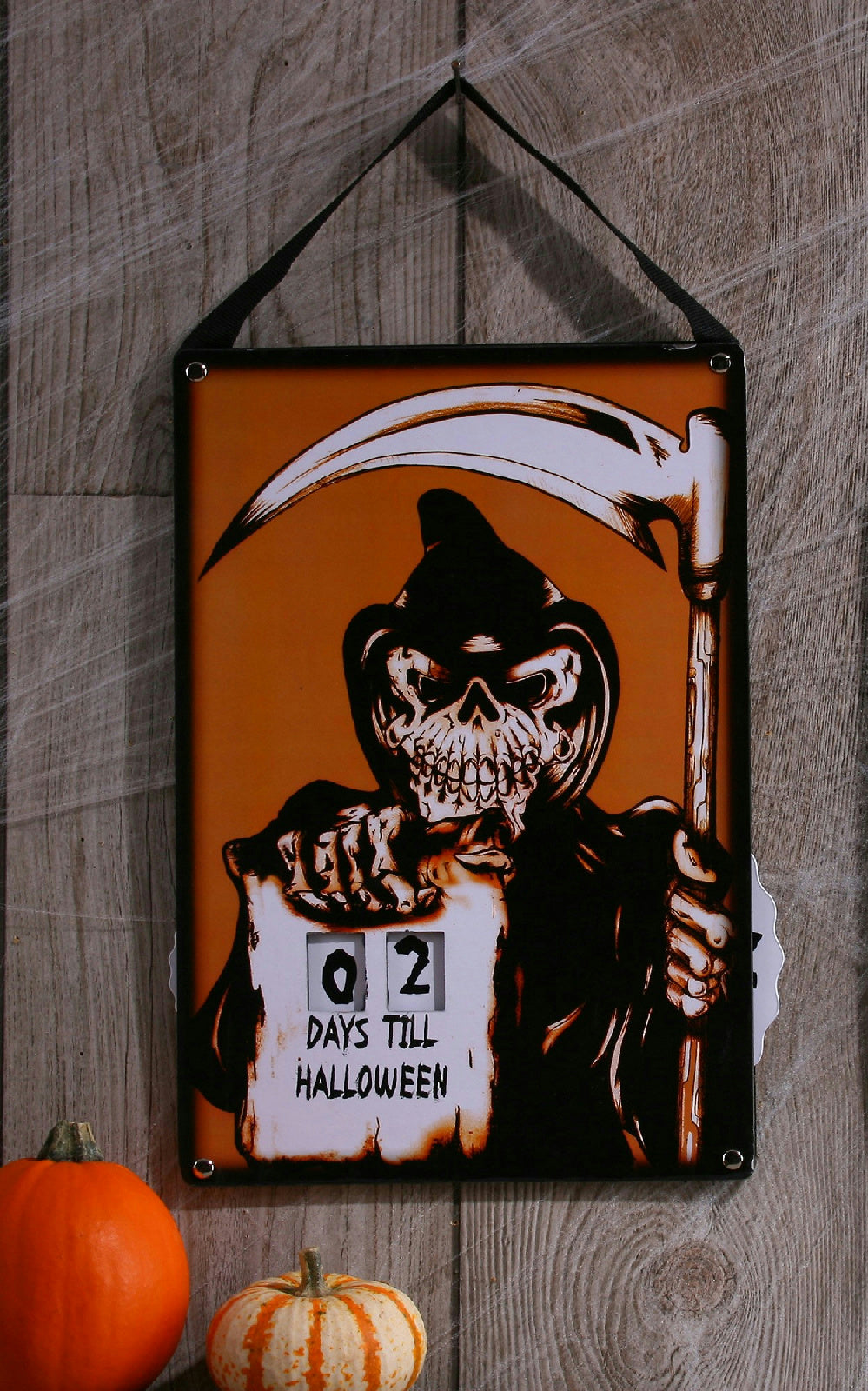 Grim Reaper Skeleton Halloween Countdown Calendar Wall Decor Prop by HalloweenStore.com