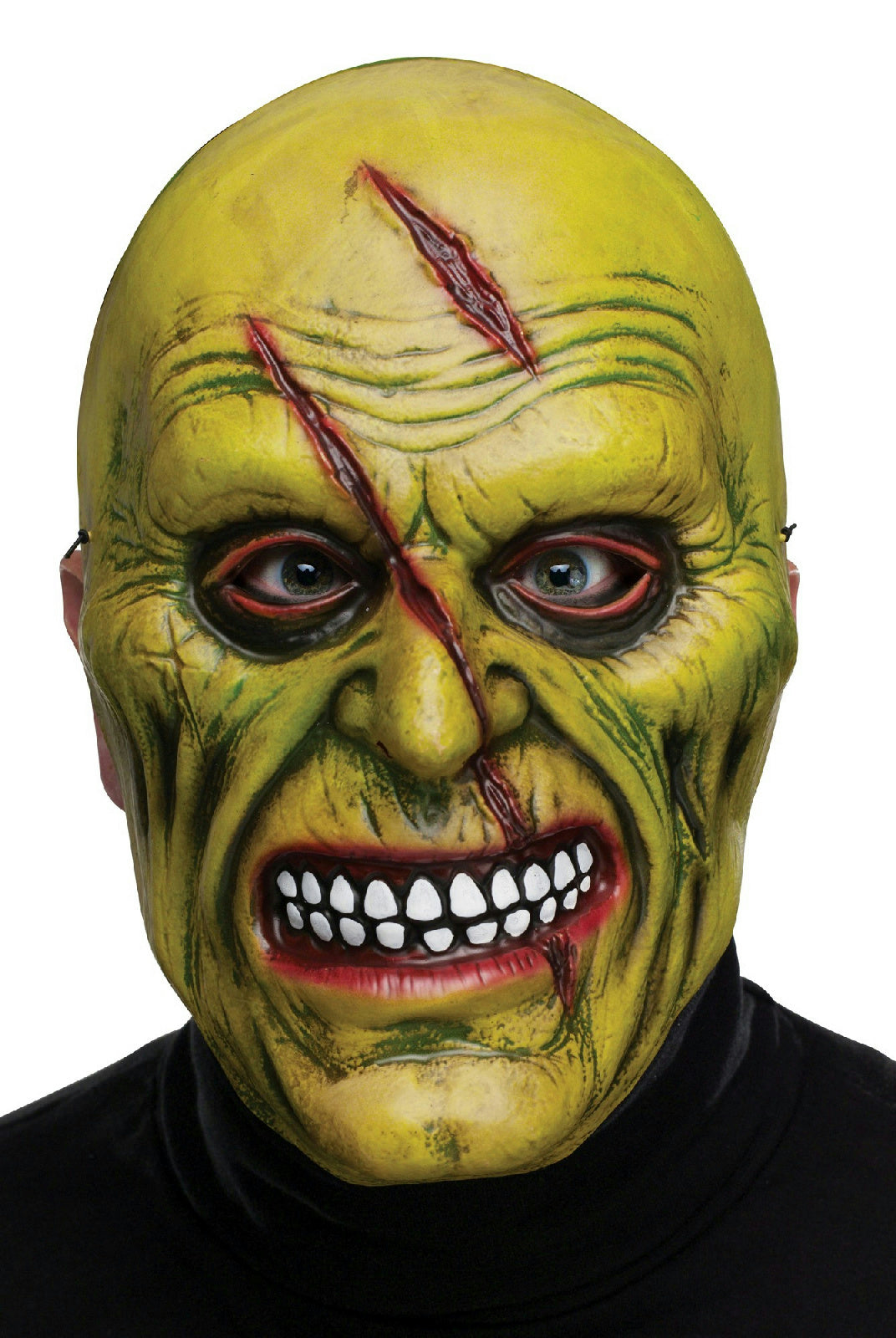 Fun World Adult Green Zombie Plastic Character Costume Mask by HalloweenStore.com