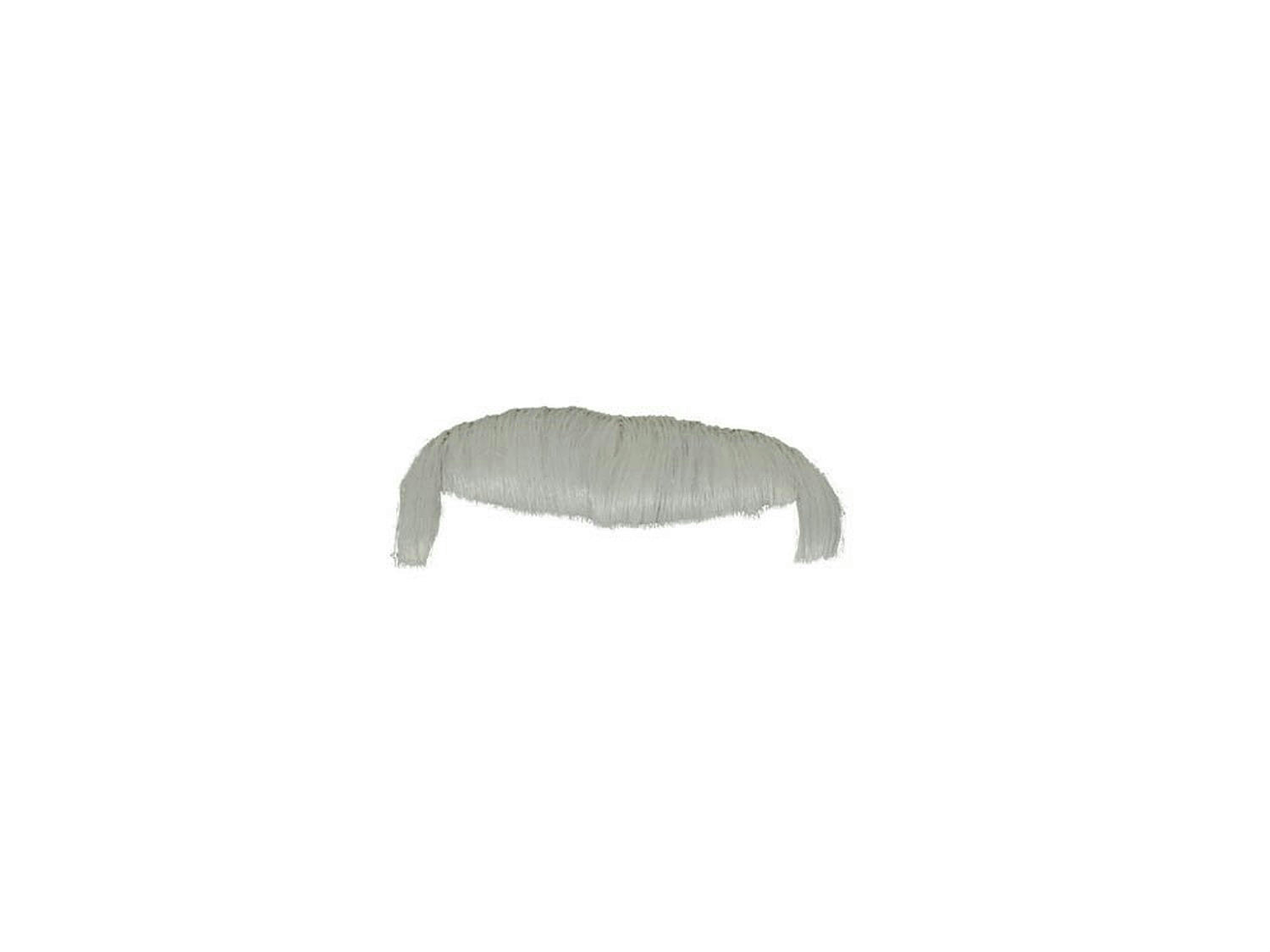 Peter Alan Self Adhesive White Human Hair Moustache Costume Accessory by HalloweenStore.com