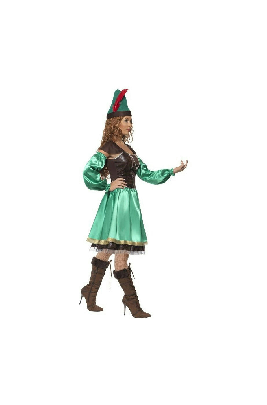 Smiffy's Women's Robyn Robin Hood Adult Ladies Costume Dress and Hat Small 6-8 by HalloweenStore.com