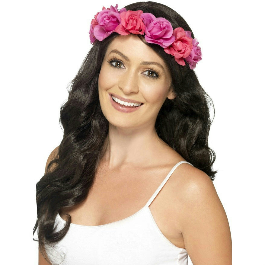 Carole Baskin Women's Pink Flowers Floral Halo Headband by HalloweenStore.com