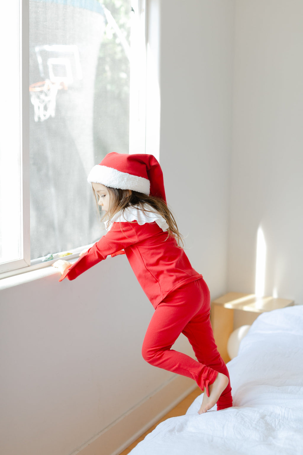 Red Holiday Elf Costume, Santa Costume by Band of the Wild