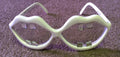 White Lips with Buck Teeth Gems Open Big Mouth Novelty Sunglasses Shades by HalloweenStore.com