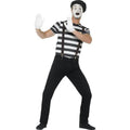 Smiffy's Gentleman Mime Artist Adult Men's Black and White Costume Size Large by HalloweenStore.com