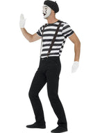Smiffy's Gentleman Mime Artist Adult Men's Black and White Costume Size Large by HalloweenStore.com