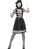 Smiffy's Women's Black and White Lady Mime Artist Adult Costume Large 14-16 by HalloweenStore.com