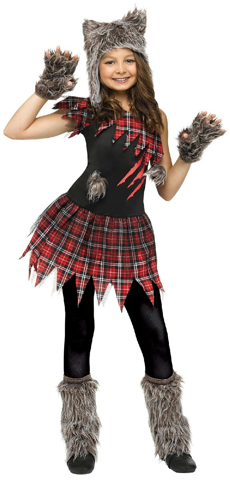 Fun World Wild Wolfie Girl Kids Costume by HalloweenStore.com
