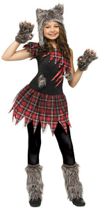 Fun World Wild Wolfie Girl Kids Costume by HalloweenStore.com