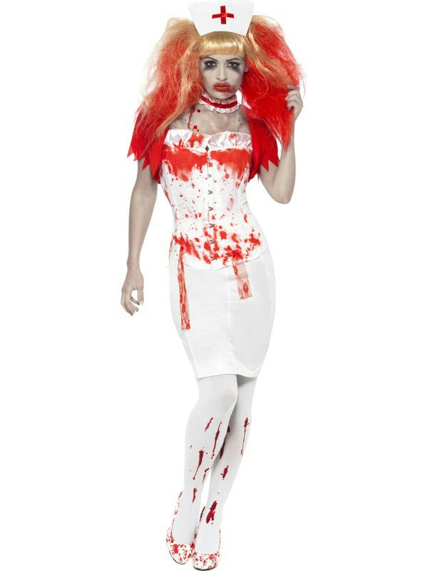 Smiffy's Women's Blood Drip Nurse Adult Zombie Costume Small 6-8 by HalloweenStore.com