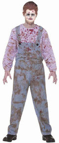Boy's Haunted Child Scary Bloody Creepy Chucky Doll Costume and Mask Size 12-14 by HalloweenStore.com