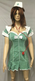 Seafoam Green 4Pc Hospital Scrubs Nurse Sexy Women's Adult Costume Size Large by HalloweenStore.com