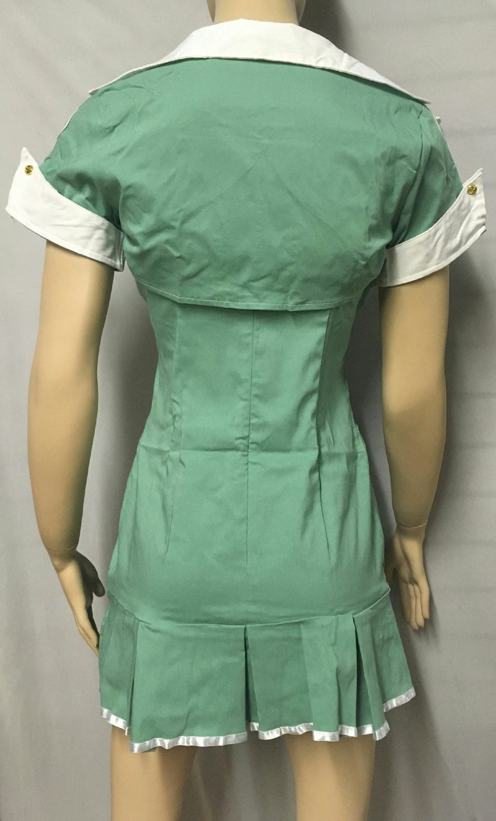 Seafoam Green 4Pc Hospital Scrubs Nurse Sexy Women's Adult Costume Size Large by HalloweenStore.com