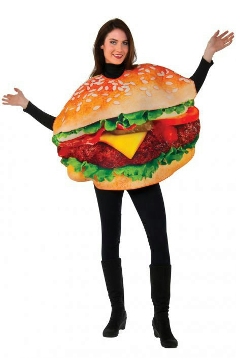 Grill-ty As Charred Burger Unisex Funny Halloween Party Tunic Adult Costume by HalloweenStore.com