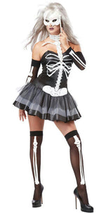 California Costumes Women's Skeleton Masquerade Sexy Adult Costume Large 10-12 by HalloweenStore.com