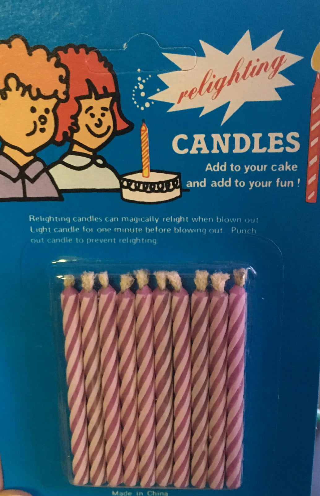 Peter Alan Pink Magic Relighting Birthday Cake Relight Party Candles Gag Prank by HalloweenStore.com