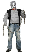 Fun World Men's Pit Bull Biker Dog Plus Size Costume & Mask up to 300 lbs by HalloweenStore.com