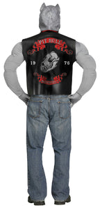 Fun World Men's Pit Bull Biker Dog Standard Size Costume & Mask by HalloweenStore.com