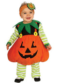 Girl's Cute Pumpkin Ez-On Romper Jack-o-Lantern Costume 6-12 Months by HalloweenStore.com