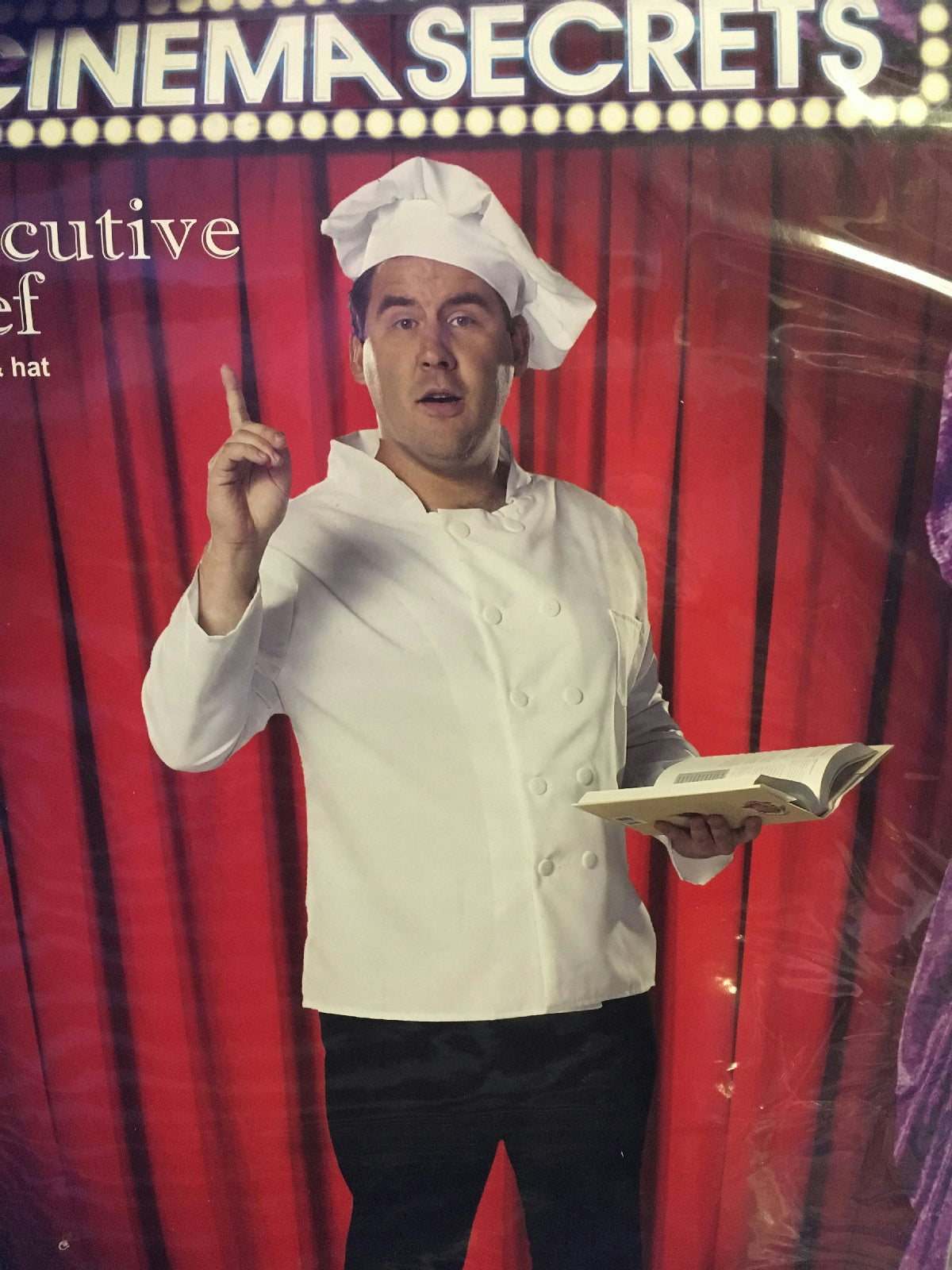 Cinema Secrets Executive Chef Plus Size Costume Coat and Hat Size XXL by HalloweenStore.com