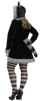 Women's Sexy Fantasy Deluxe Racy Raccoon Adult Costume S/M 2-8 by HalloweenStore.com