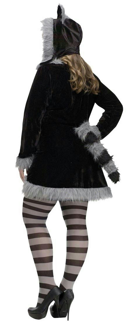 Women's Sexy Fantasy Deluxe Racy Raccoon Adult Costume S/M 2-8 by HalloweenStore.com