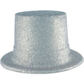 Beistle Plastic Silver Glitter Coated Top Hat by HalloweenStore.com