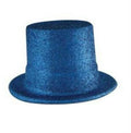Beistle Plastic Blue Glitter Coated Top Hat by HalloweenStore.com
