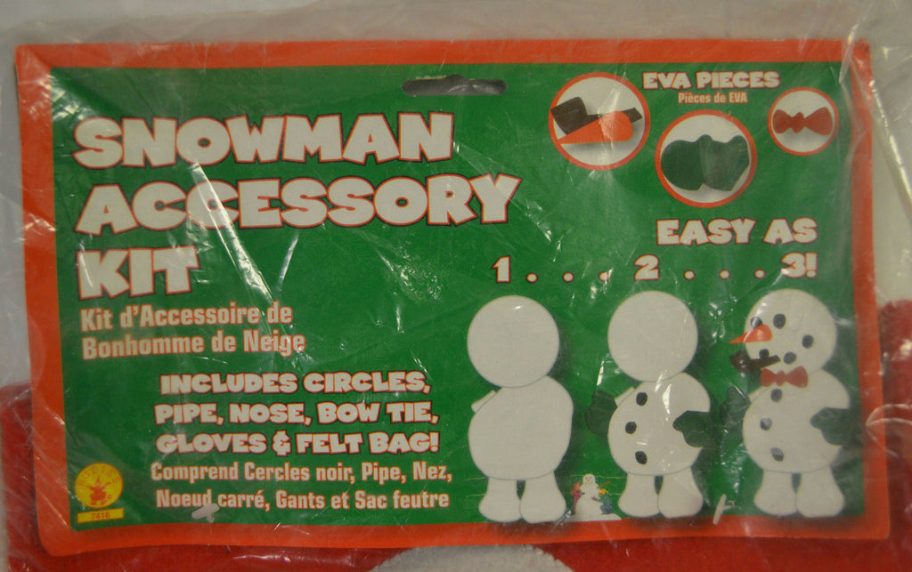 Snowman Classic Accessory Decorating Kit Gloves Pipe Nose Bowtie EVA Pieces by HalloweenStore.com