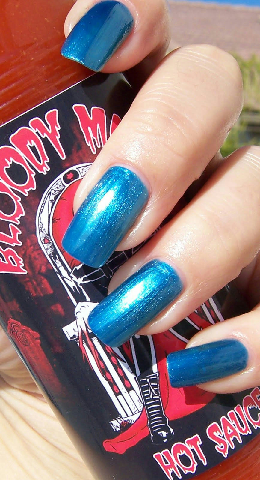 Bloody Mary's Midnight Melancholy Frosty Blue Professional Hollywood Nail Polish by HalloweenStore.com