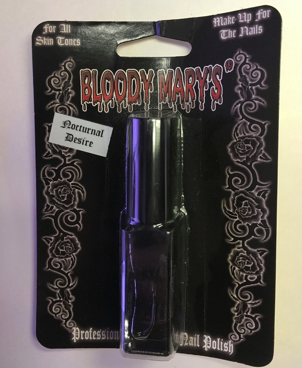 Bloody Mary's Nocturnal Desire Black Goth Professional Hollywood Nail Polish by HalloweenStore.com