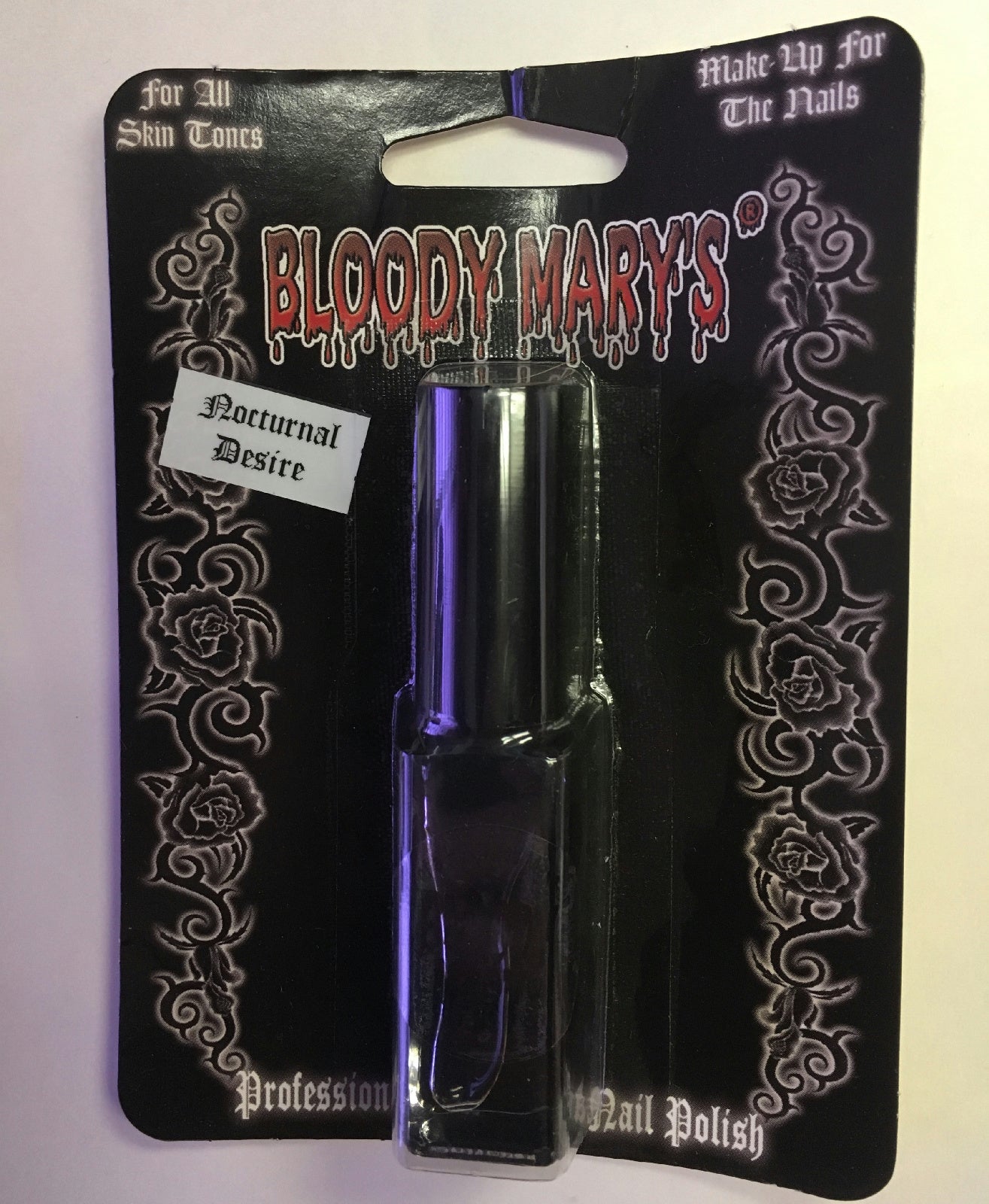 Bloody Mary's Nocturnal Desire Black Goth Professional Hollywood Nail Polish by HalloweenStore.com