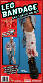 Bloody Leg Bandage Wound Zombie Costume Accessory Gag Prank Joke Prop by HalloweenStore.com