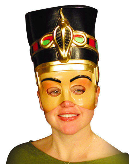 Nefertiti Ancient Egyptian Queen Cleopatra Semi Rigid Plastic Half Face Mask by HalloweenStore.com